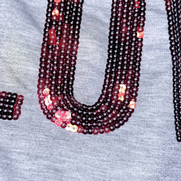 RILEY &JAMES juniors/women’s sweatshirt LOVE maroon size small - Picture 5 of 10